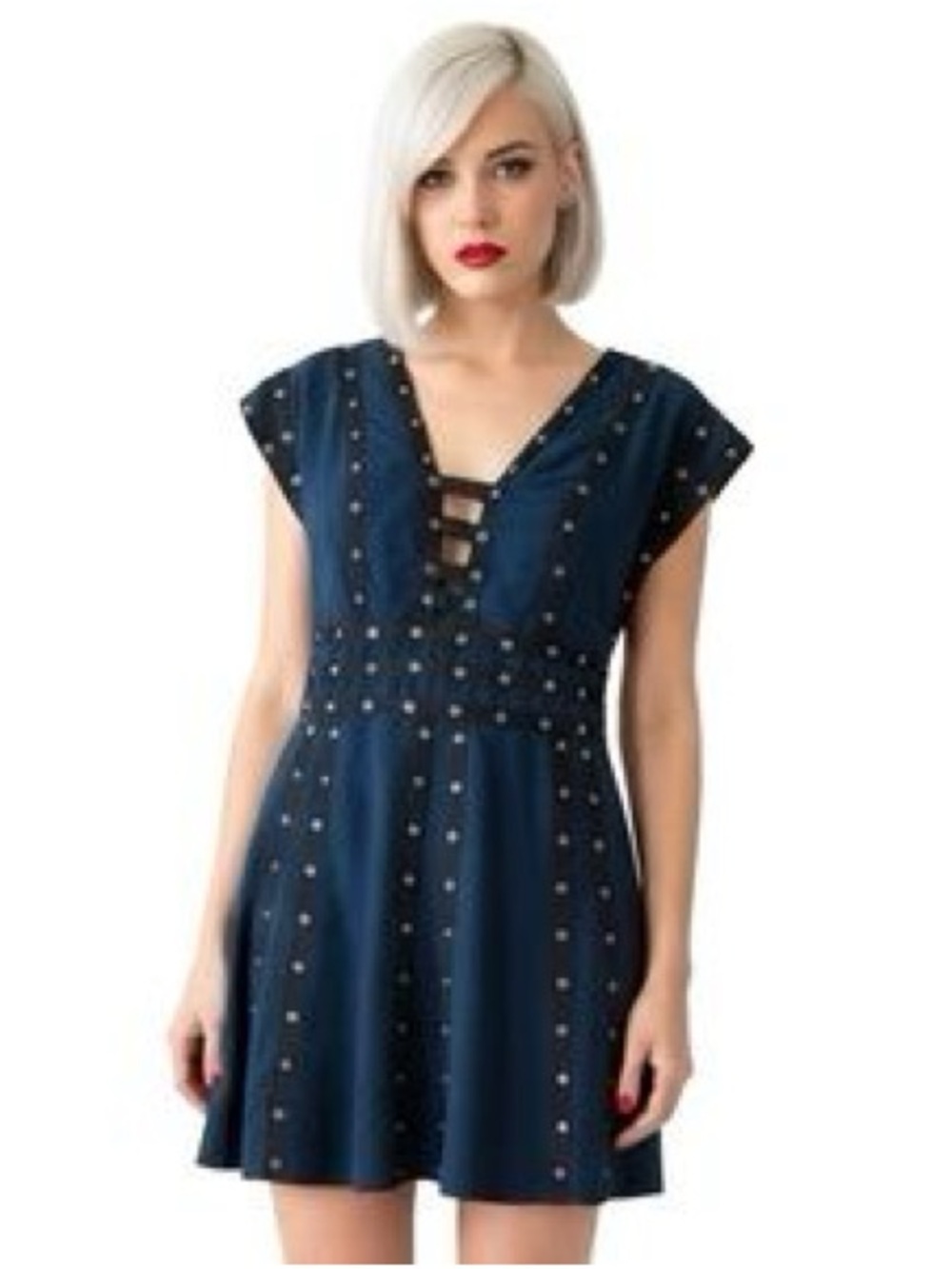 IN SEARCH OF Zac Posen for Target Navy Snap Button Mini Dress
